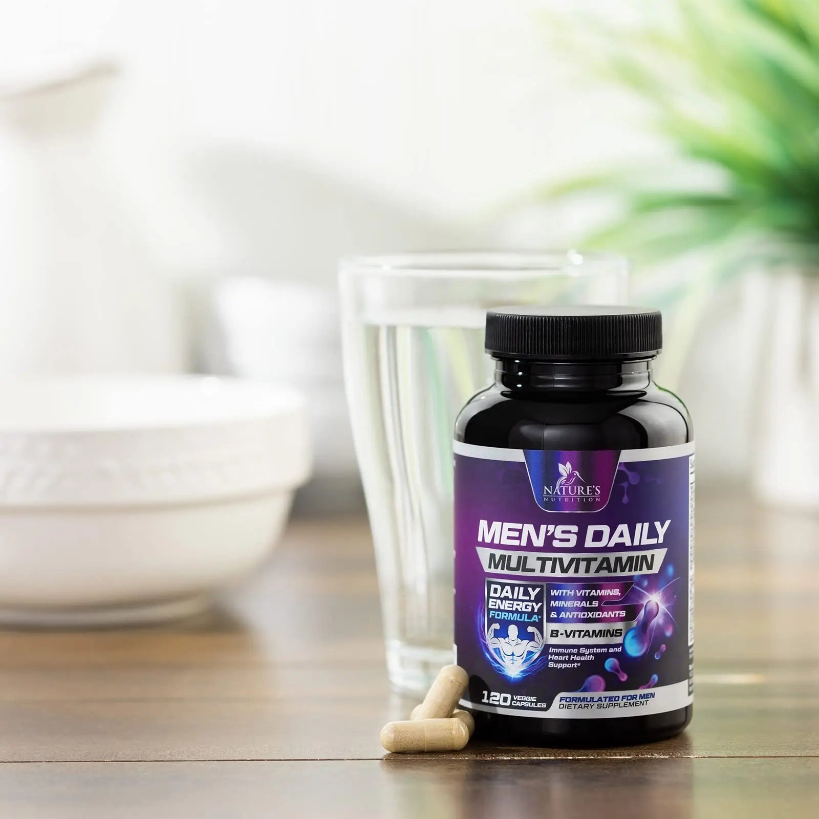 Multivitamin for Men - Advanced Supplement with Full-Spectrum Formula, Essential Vitamins A, C, D, E, & Zinc - High Potency B Vitamins Multi Nature's Nutrition uk supplements