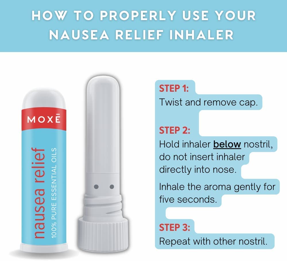 MOXE Nausea Nasal Inhaler Sticks, All Natural Essential Oil Blend, Ginger, Cardamom, Peppermint MOXE uk supplements