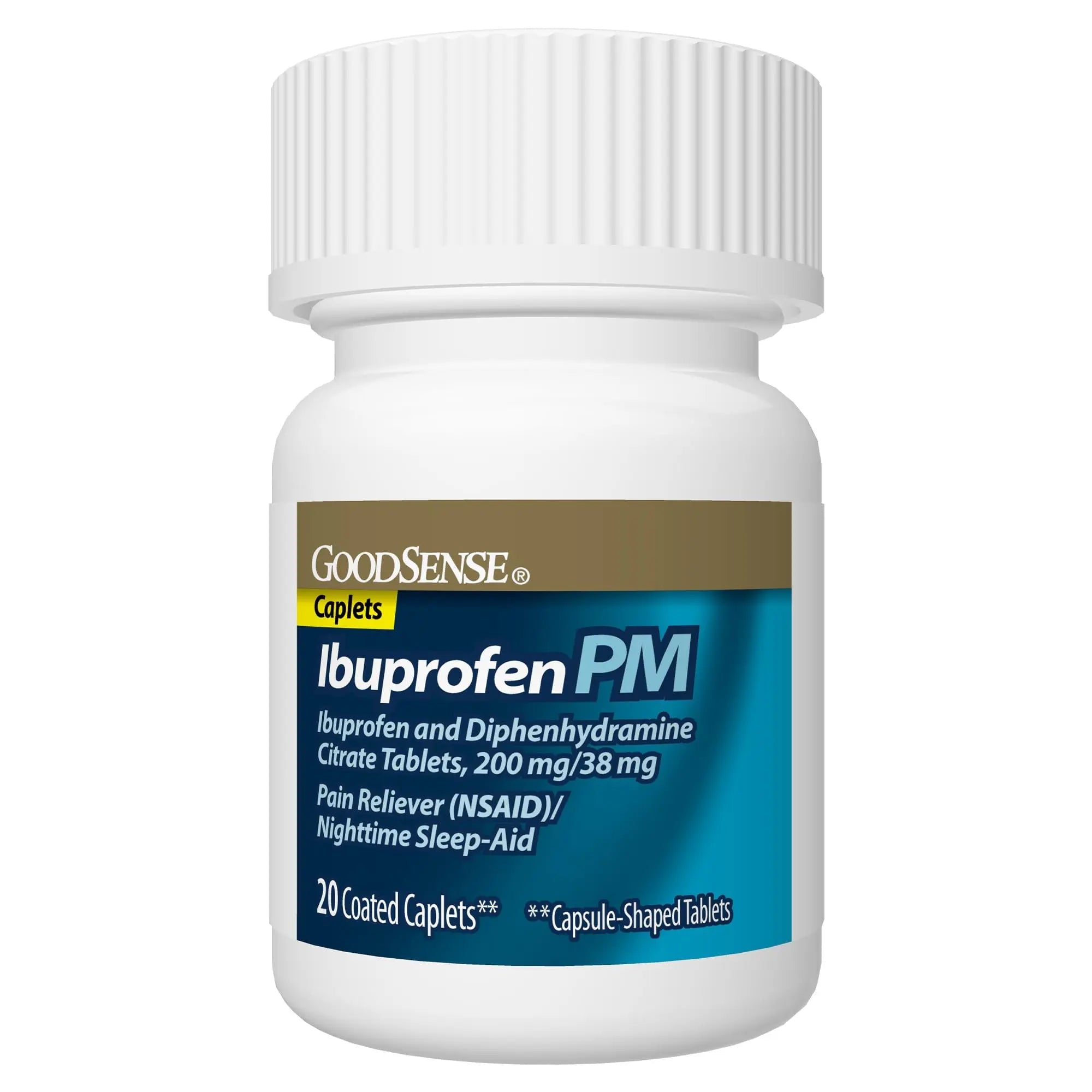 GoodSense Ibuprofen PM, Ibuprofen 200 mg and Diphenhydramine Citrate 38 mg Tablets, Pain Reliever and Nighttime Sleep-Aid GoodSense uk supplements