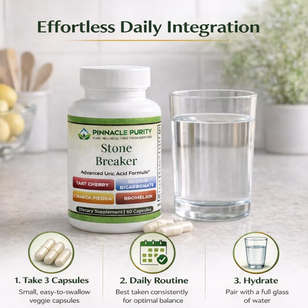 Pinnacle Purity Stone Breaker 60 Capsules, With Chanca Piedra, Tart Cherry & Bromelain – Supports Kidney & Liver Balance, Promotes Gentle Stone Management, Enhances Natural Cleansing Pathways, Non-GMO Pinnacle Purity uk supplements