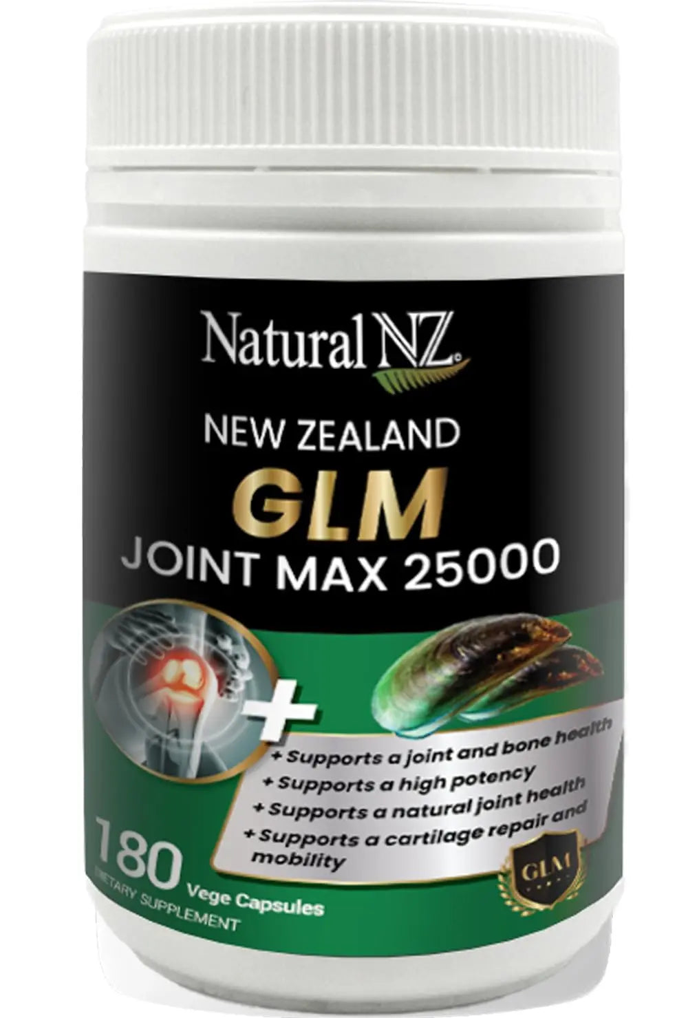 Natural NZ GLM (Green Lipped Mussel) Joint Max 25000 180 Capsuels (1) Natural NZ uk supplements