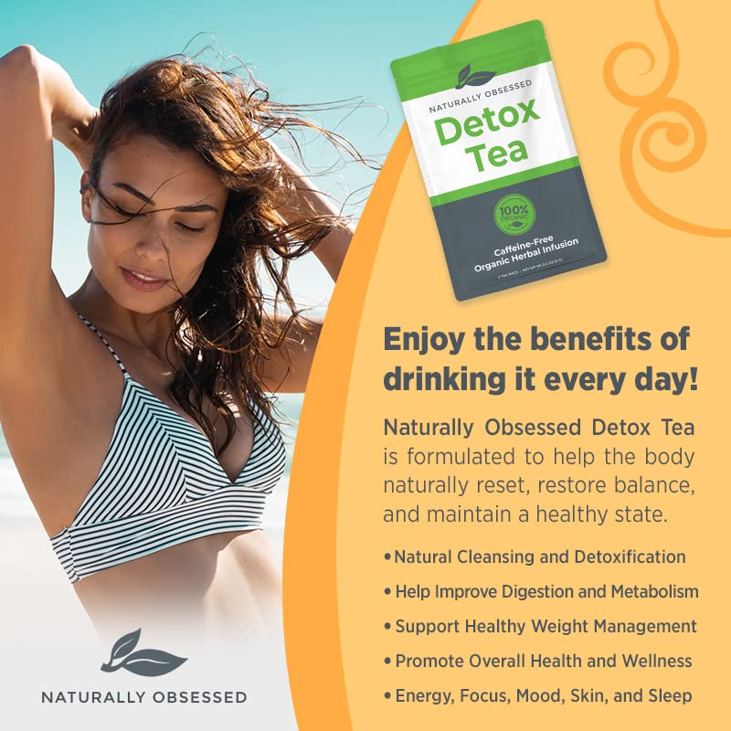 Naturally Obsessed 4 Week DRINK2SHRINK Detox Tea Formula Flat Belly System Detox Kit Naturally Obsessed uk supplements
