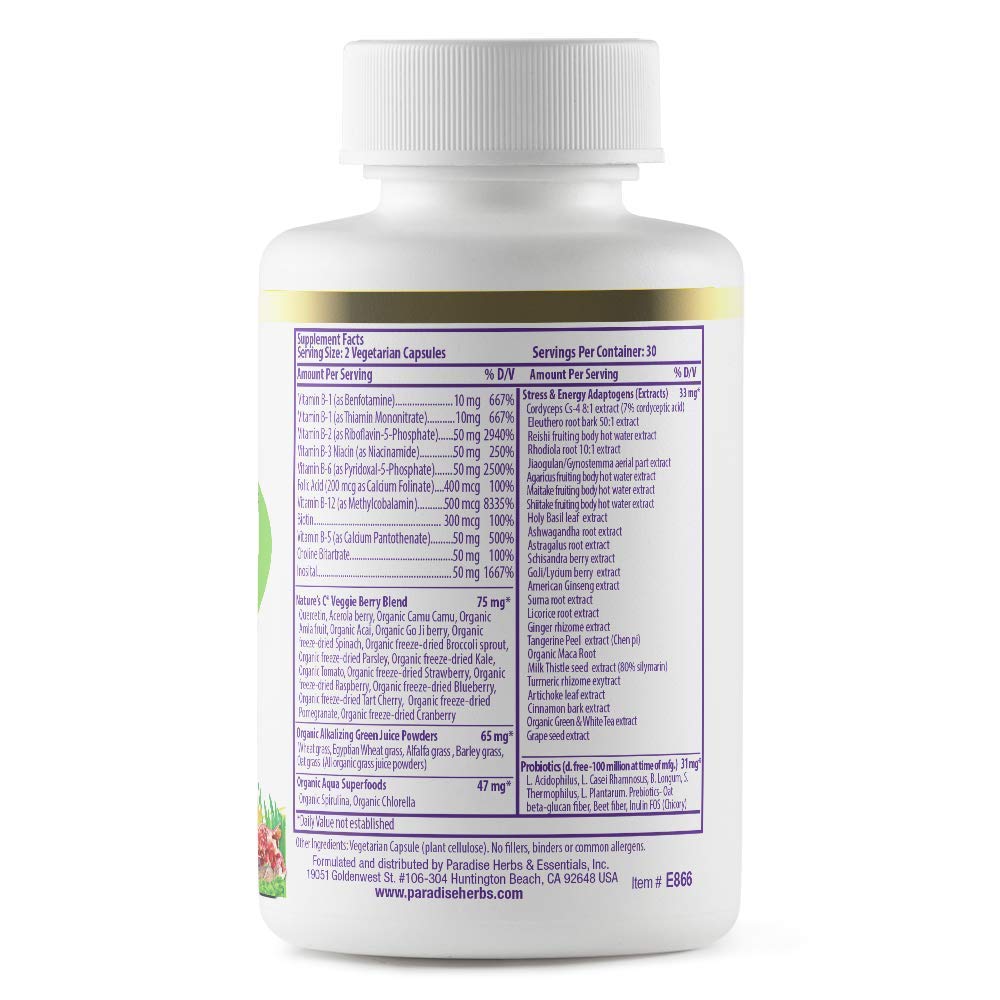 Paradise Herbs Earth's Blend Once Daily Multivitamin & B-Complex Bundle Paradise Herbs uk supplements