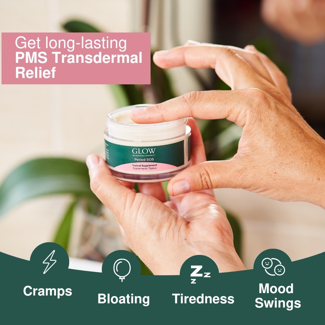 Glow Botanica | Period SOS - Real Wild Yam Cream for PMS Symptom Relief - Topical Supplement Glow Botanica uk supplements