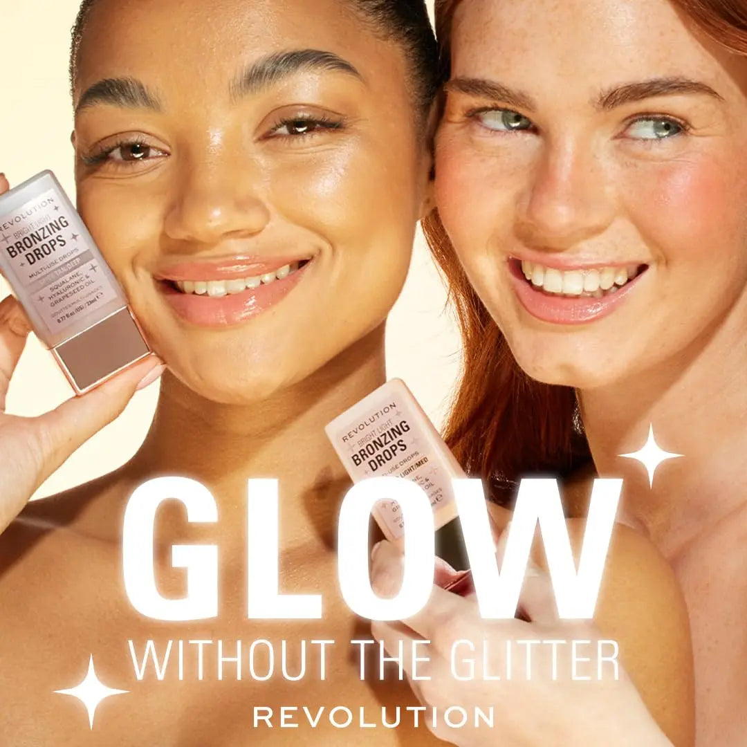 Revolution Beauty London, Bright Light Bronzing Drops, Bronze & Glow for Face & Body, Infused with Hyaluronic Acid, Vegan & Cruelty-Free, Bronze Summer, 0.77 fl oz Revolution Beauty London uk supplements