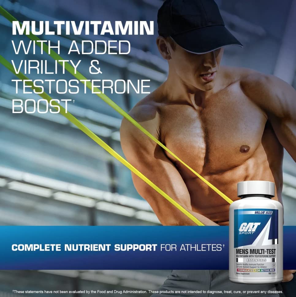 GAT SPORT Men's Multi + Test, Premium Multivitamin Tablets (60 Count) GAT SPORT uk supplements