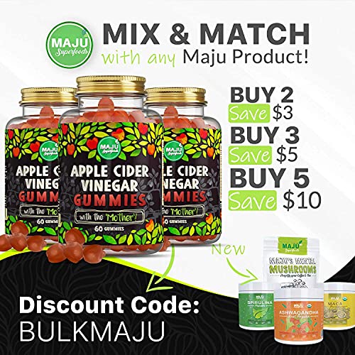 Apple Cider Vinegar Gummies with Mother - Weight Management & Detox - 2X Stronger Maju Superfoods uk supplements