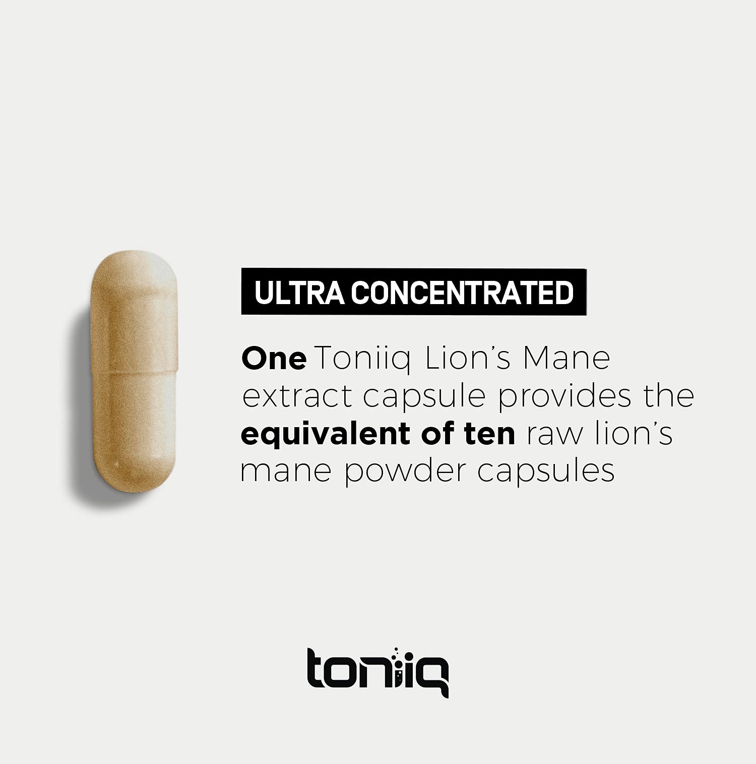 Toniiq 18,000mg 10x Concentrated Ultra High Strength Extract - Made with Organic Lions Toniiq uk supplements
