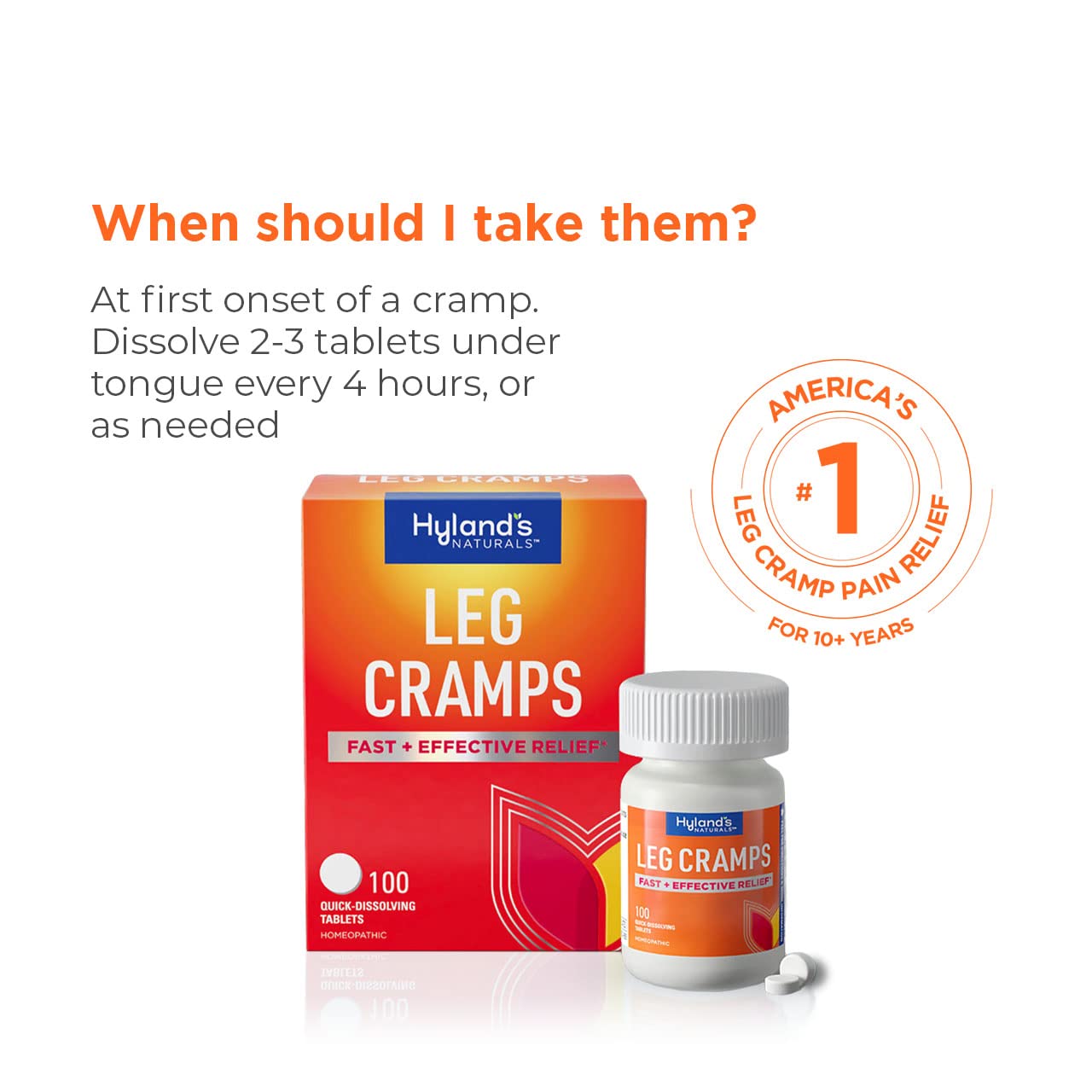 Hyland's Leg Cramps, Relief of Leg, Calf, Charley Horses, and Foot Cramps, 50 Quick-Dissolving Tablets Hyland's uk supplements