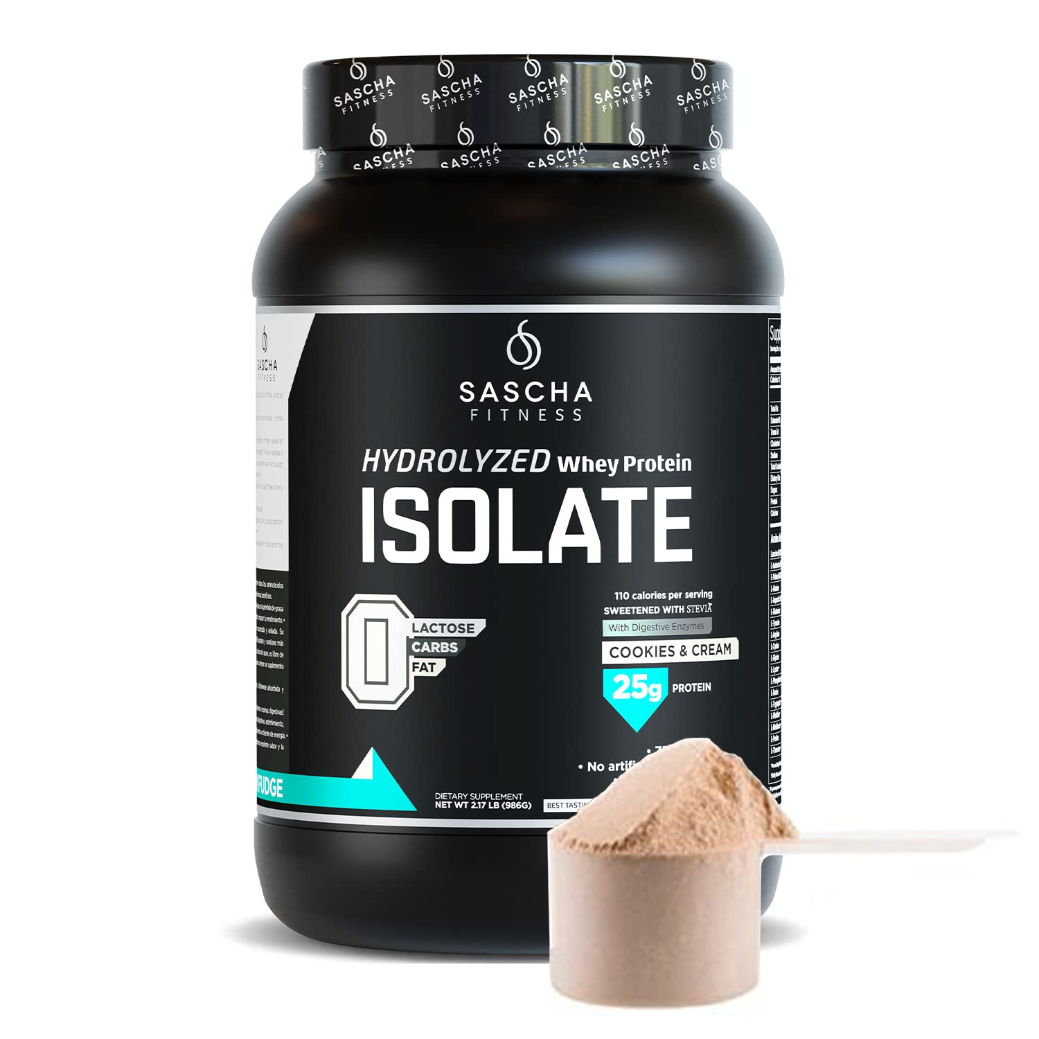 SASCHA FITNESS Hydrolyzed Whey Protein Isolate,100% Grass-Fed (2 Pounds, Cookies SASCHA FITNESS uk supplements