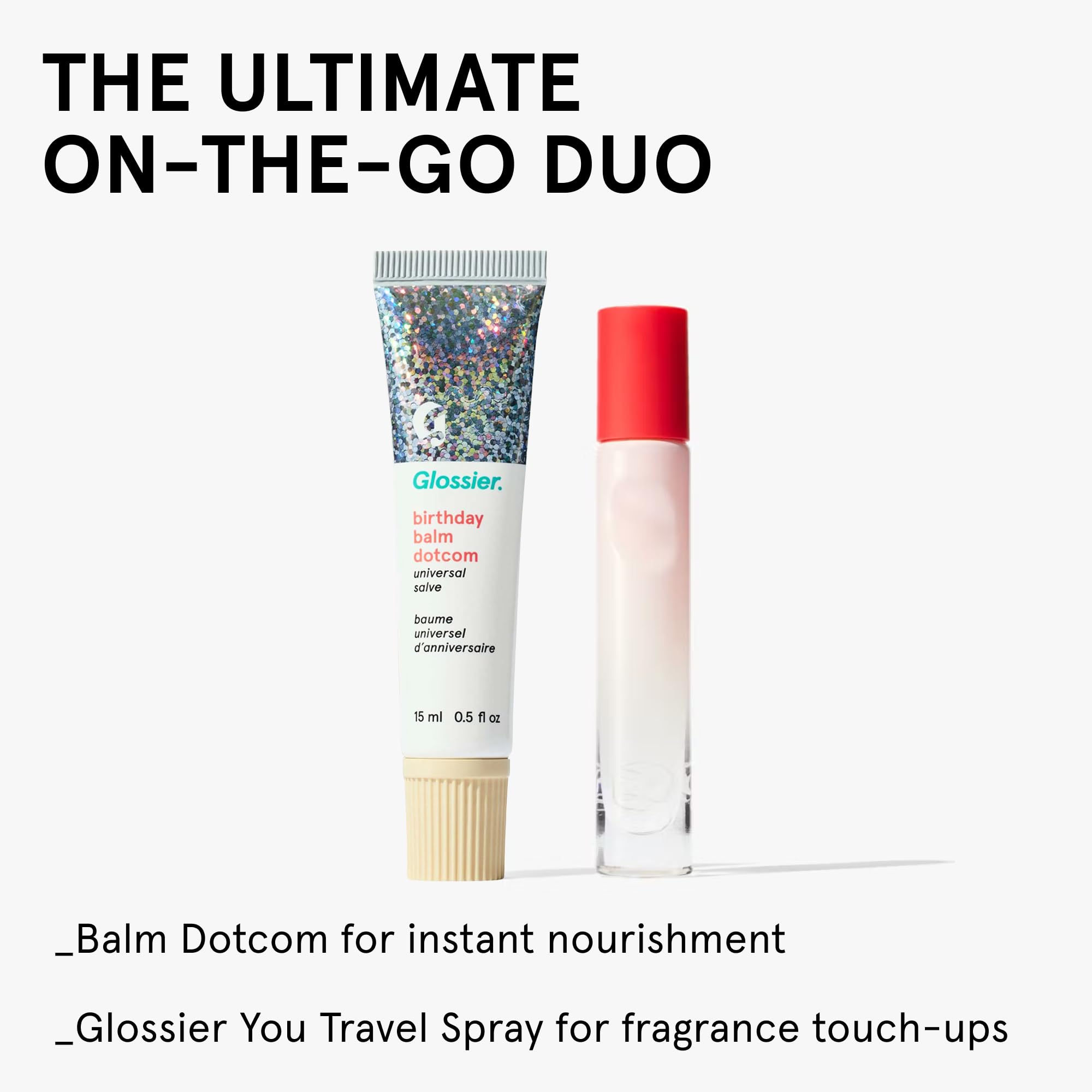 Glossier Balm Dotcom Hydrating Lip Balm - Universal Salve, Up to 12Hr Moisture - Lanolin, Beeswax & Castor Oil for Dry Lips, Cuticles & Skin - Birthday, Clear Soft Shimmer, 15ml Glossier uk supplements