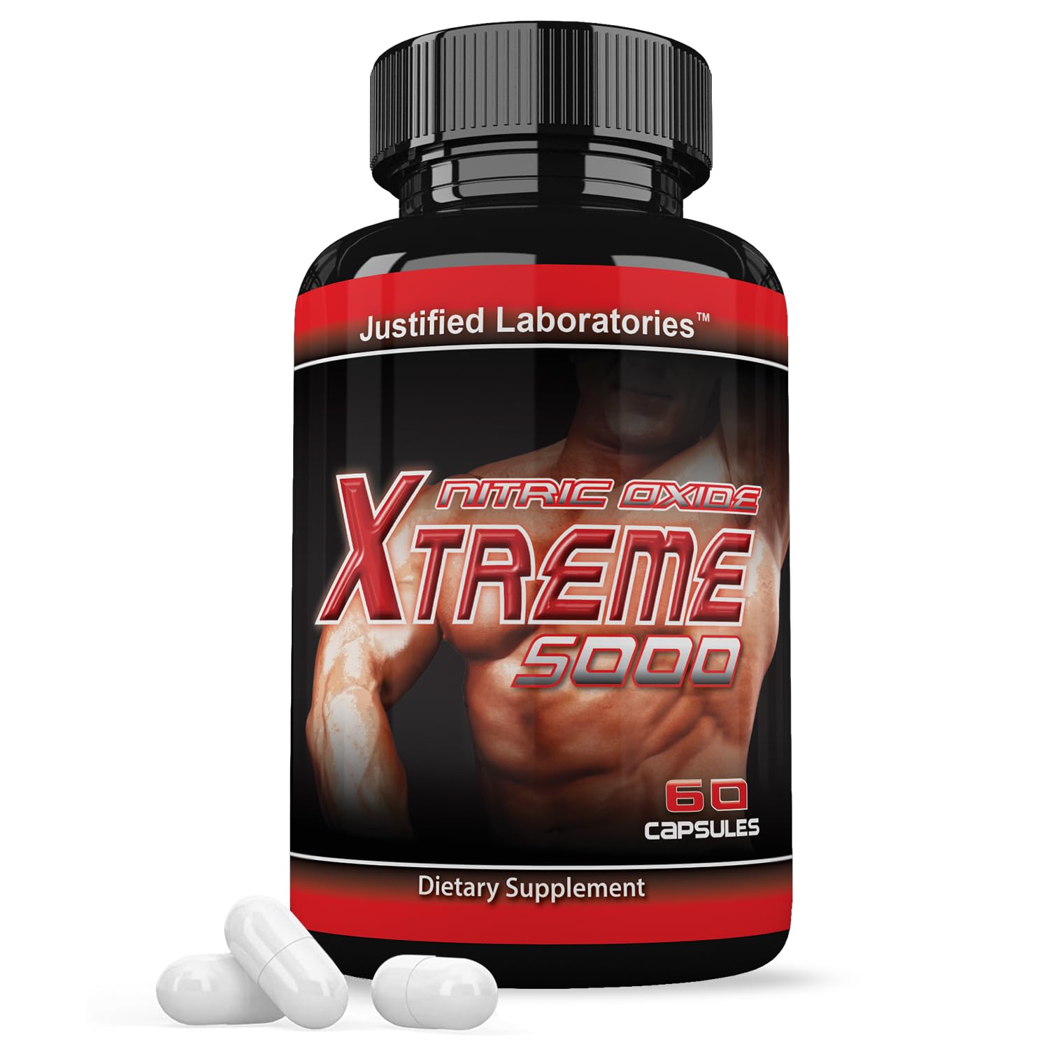 Nitric Oxide Xtreme 5000 Advanced Men's Heath Formula 60 Capsules Justified Laboratories uk supplements