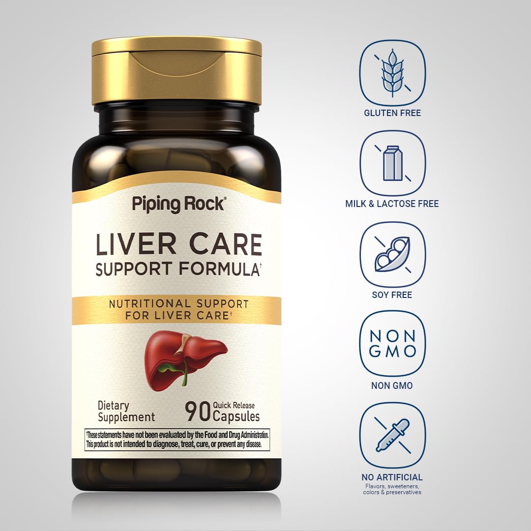 Piping Rock Liver Cleanse Complex | 90 Capsules | Liver Care Support Formula | Non-GMO, Gluten Free Supplement Piping Rock uk supplements