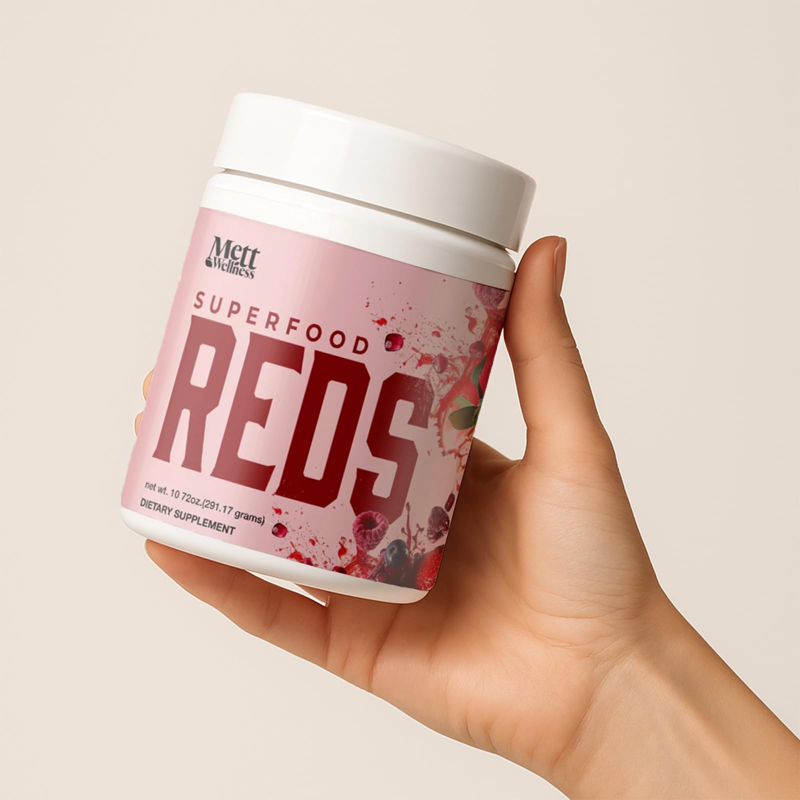 Mett Wellness Superfood REDS | 10.72 oz | With Vitamins A, C & E | Helps Maintain Nitric Oxide Levels | Supports Daily Wellness Mett Wellness uk supplements