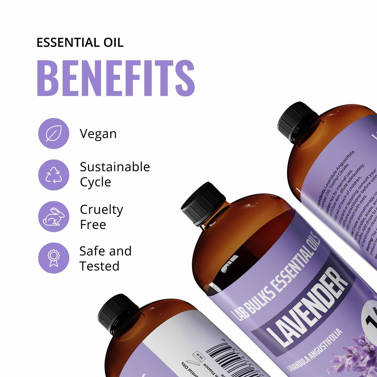 LAB BULKS ESSENTIAL OIL - Lavender Oil 16 Ounce Bottle for Diffusers, Home Care, Candles, Aromatherapy LAB BULKS ESSENTIAL OIL uk supplements