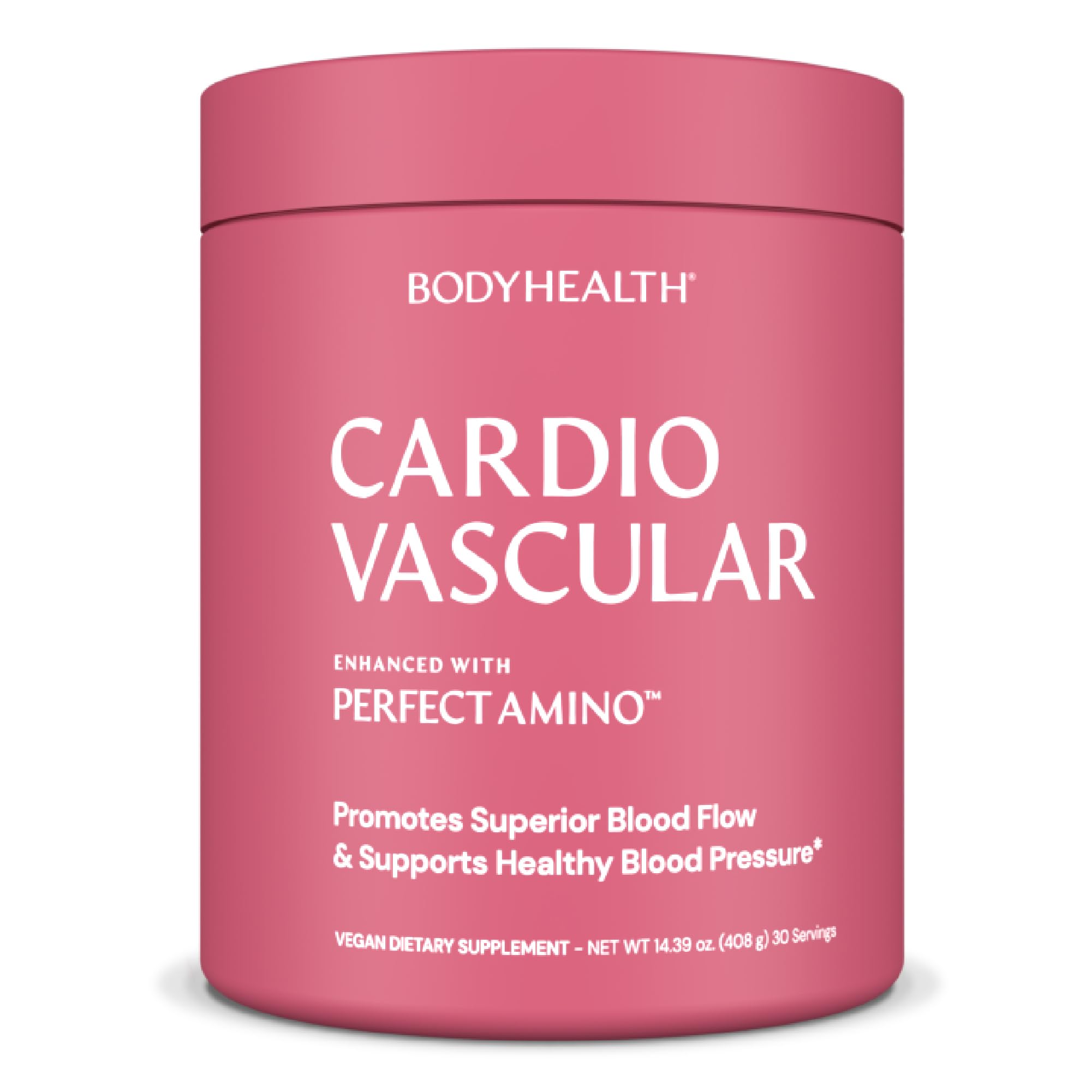 BodyHealth Cardio Vascular with PerfectAmino, Blood Flow and Heart Health Supplement Support with CoQ10, Nicotinamide Riboside, Resveratrol and D-Ribose, Chocolate Flavor, 30 Servings BodyHealth uk supplements