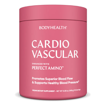 BodyHealth Cardio Vascular with PerfectAmino, Blood Flow and Heart Health Supplement Support with CoQ10, Nicotinamide Riboside, Resveratrol and D-Ribose, Chocolate Flavor, 30 Servings BodyHealth uk supplements