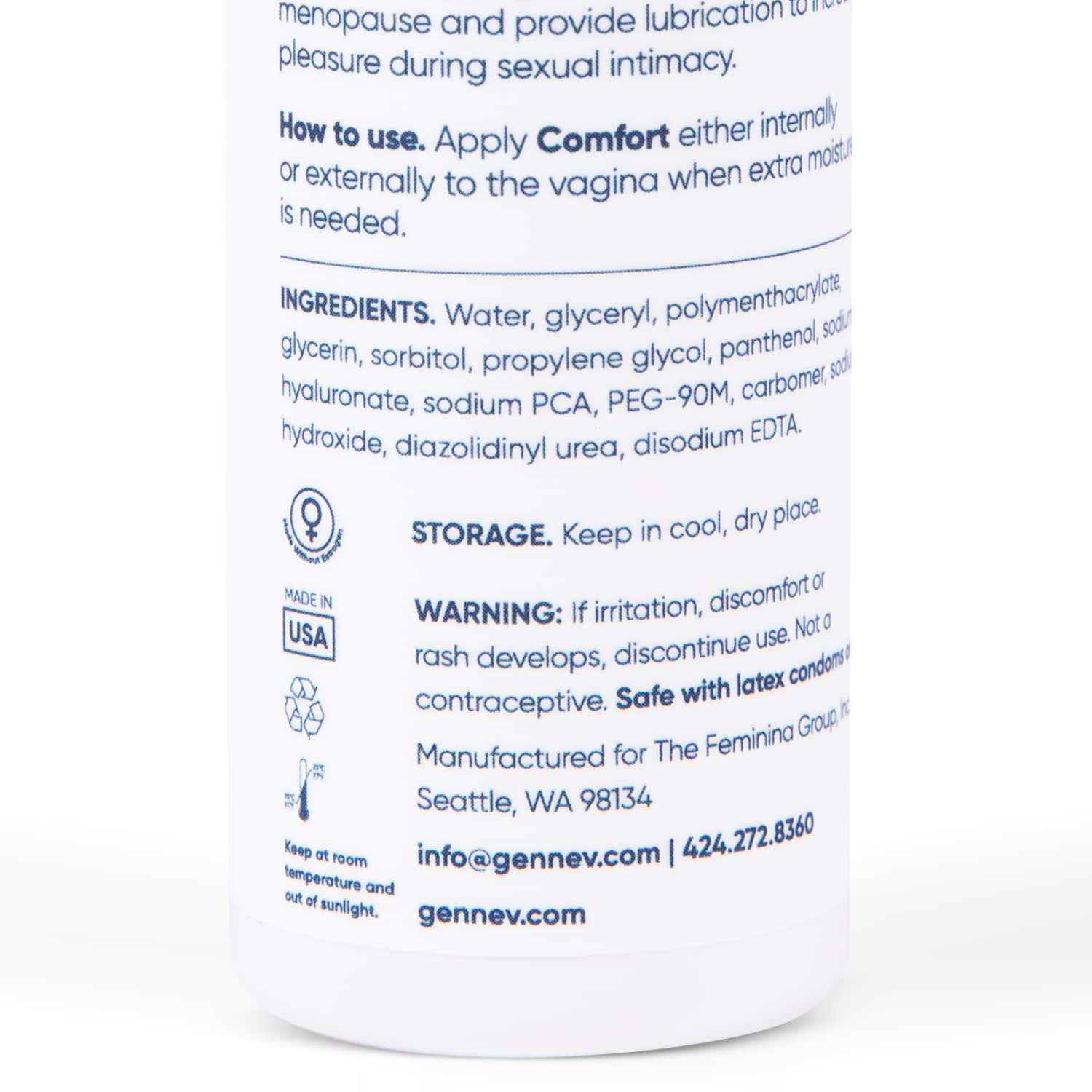 Gennev Intimate Water-Based Lubricant for Women - 2-in-1 Menopause Lubricant and Feminine genneve uk supplements