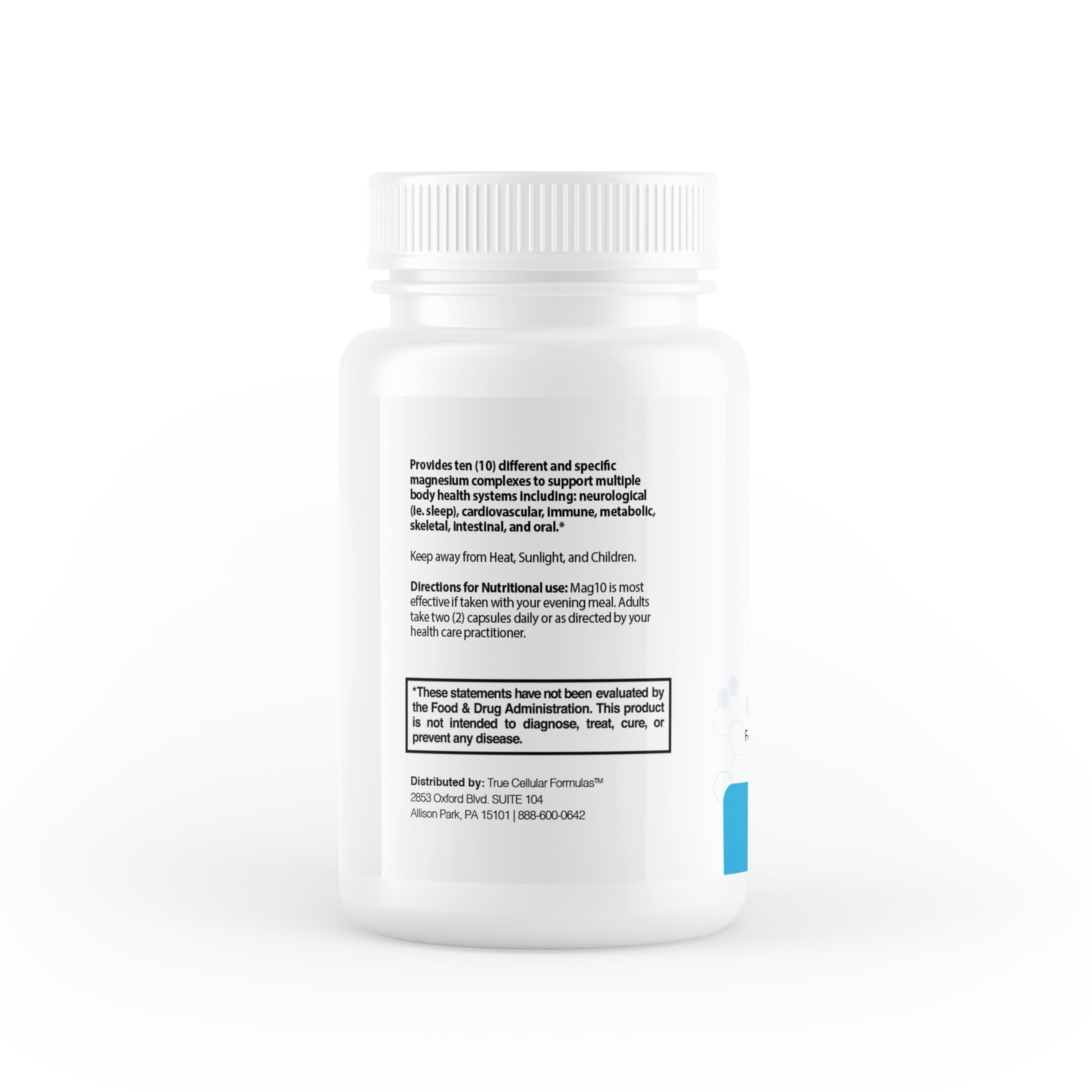 True Cellular Formulas Mg10X Multi-System Magnesium | Supplement to Support Sleep - 60 Capsules | Enhanced Sleep, Immune System & Metabolic Support | Includes Magnesium Glycinate, Citrate and More True Cellular Formulas uk supplements