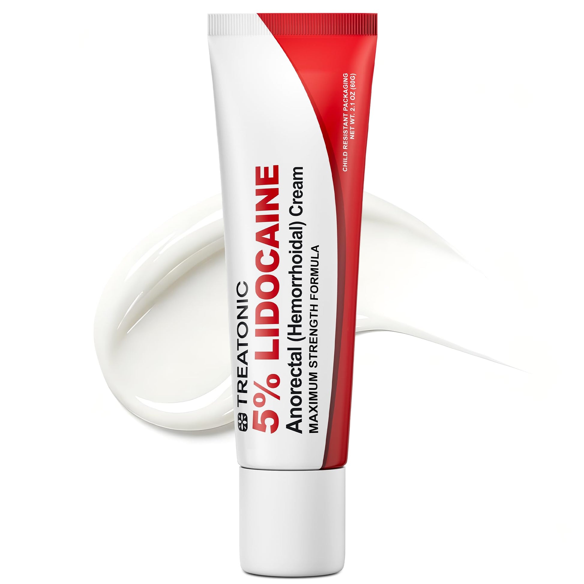 Treatonic 5% Lidocaine Numbing Cream: Lidocaine Cream for Pain Relief, Itching, Burning, Soreness, Hemorrhoid - Maximum Strength Topical Numb Cream - Fast Acting & Long Lasting Numbing Cream- 2.1 oz Treatonic uk supplements