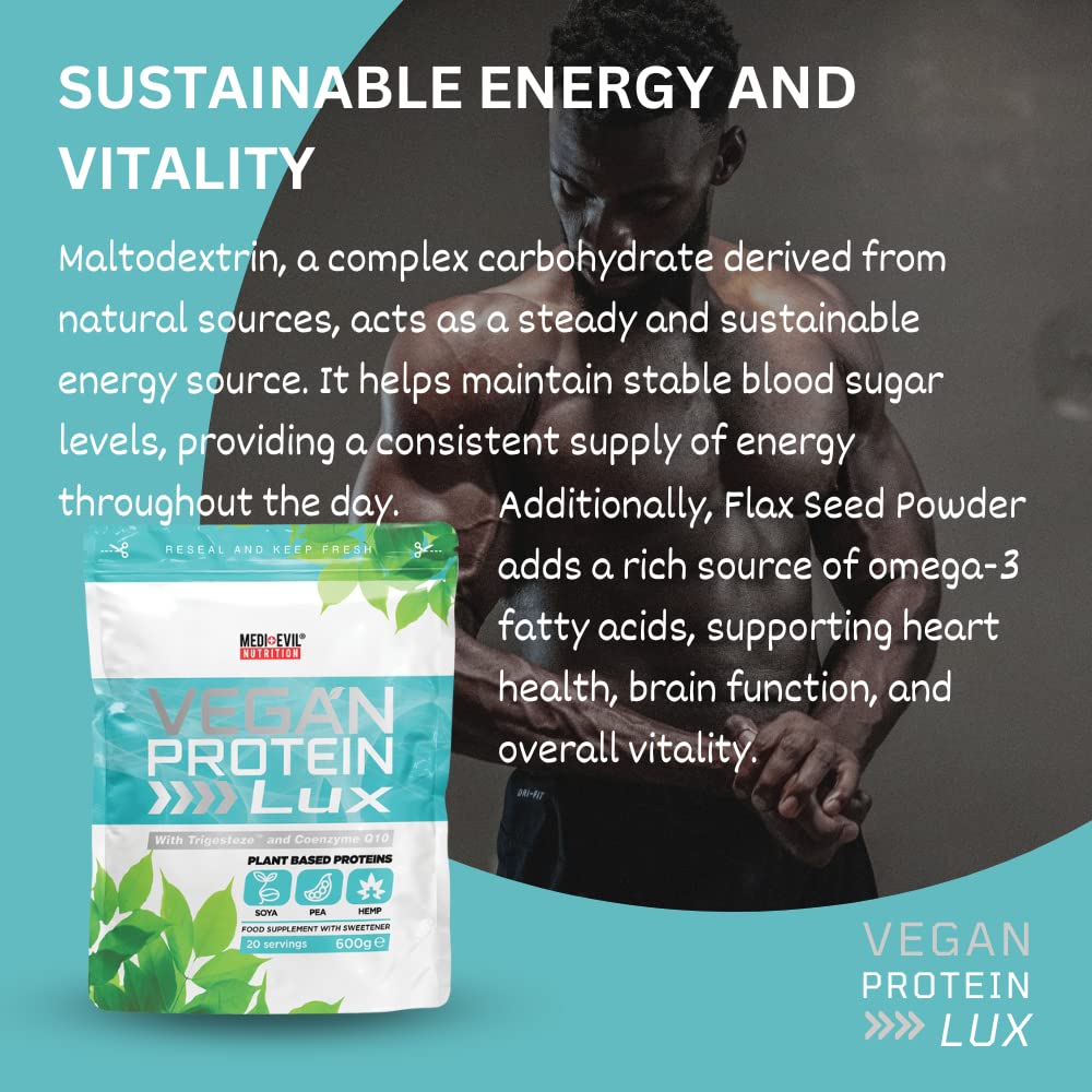 Medi-Evil Nutrition Vegan Protein Powder, Natural Ingredients, Gluten Free and Vegetarian Medi-Evil uk supplements
