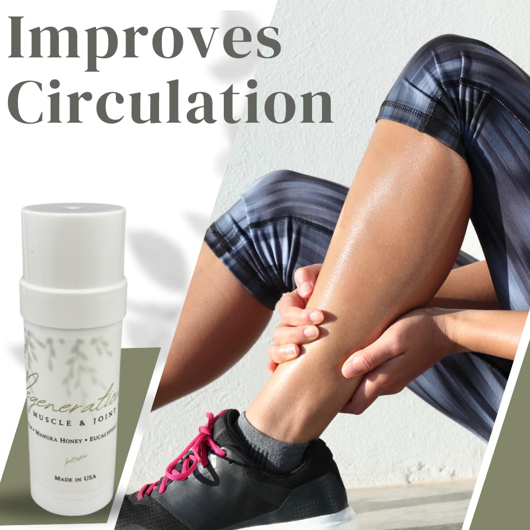 KANU Regeneration Muscle and Joint Soothing Balm Proprietary Blend of Magnesium, Manuka Honey, Eucalyptus & Menthol - Maximum Strength Formula for Aches- All Natural Ingredients-Made in The USA KANU uk supplements