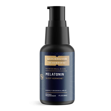 Quicksilver Scientific Liposomal Melatonin - Bedtime, Jet Lag & Immune Support Liquid for Adults - Efficient, Superior Absorption 1mg to Minimize Morning Drowsiness (30 ml) Quicksilver Scientific uk supplements