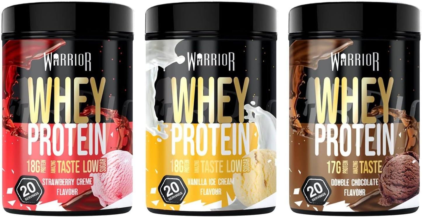 Warrior Whey Protein Powder – Up to 36g* of Protein Per Shake – Low Sugar, and Low Carbs Warrior uk supplements