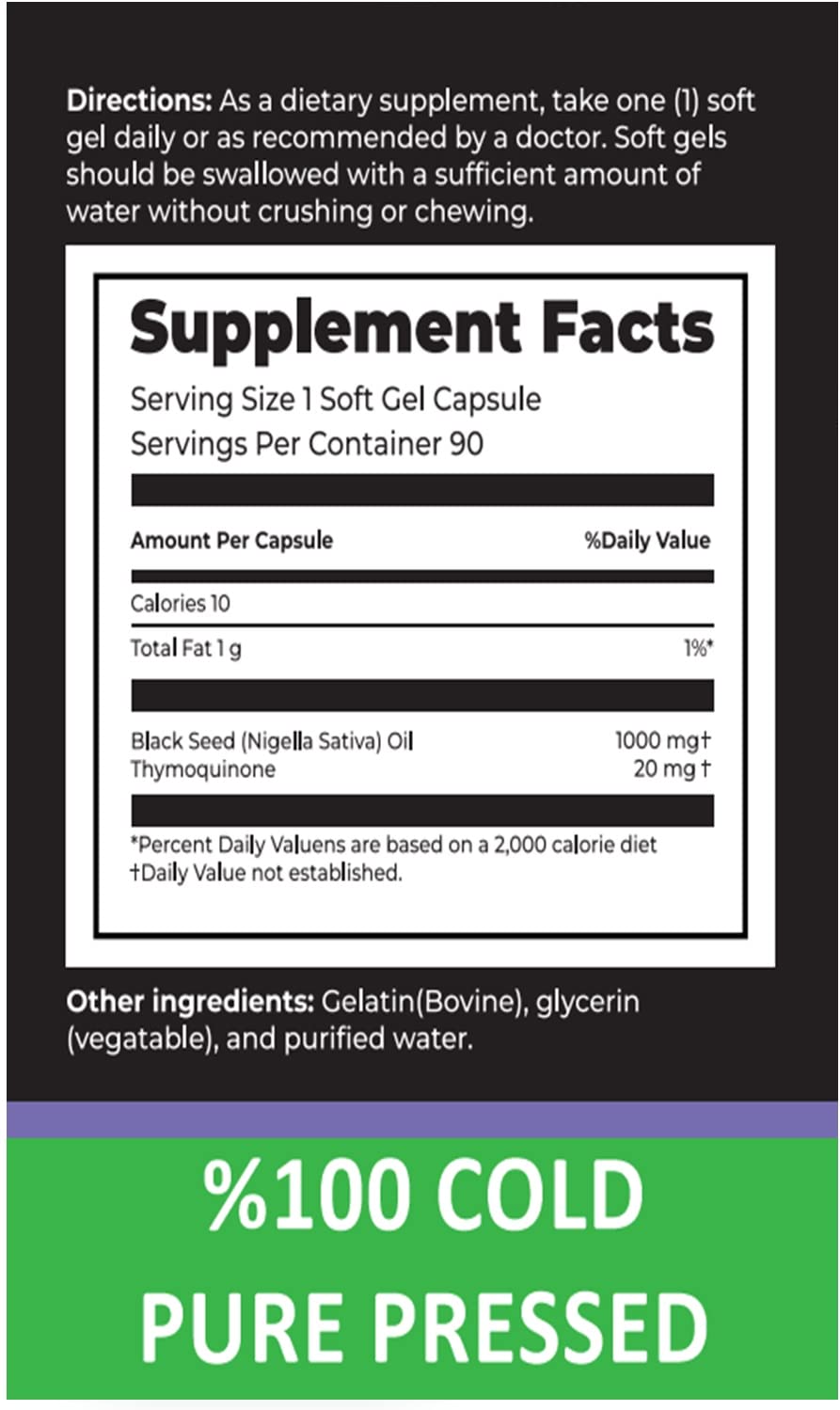 aromel Black Seed Oil Capsules, 90 Days Supply, 2% Thymoquinone, Non-GMO aromel uk supplements