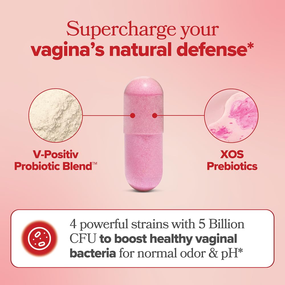 O Positiv URO Vaginal Probiotics for Women pH Balance with Prebiotics & Lactobacillus – Vaginal Health Supplement – Promote Healthy Vaginal Odor & Flora, 60 Count (Pack of 1), 1 Month Supply O Positiv uk supplements