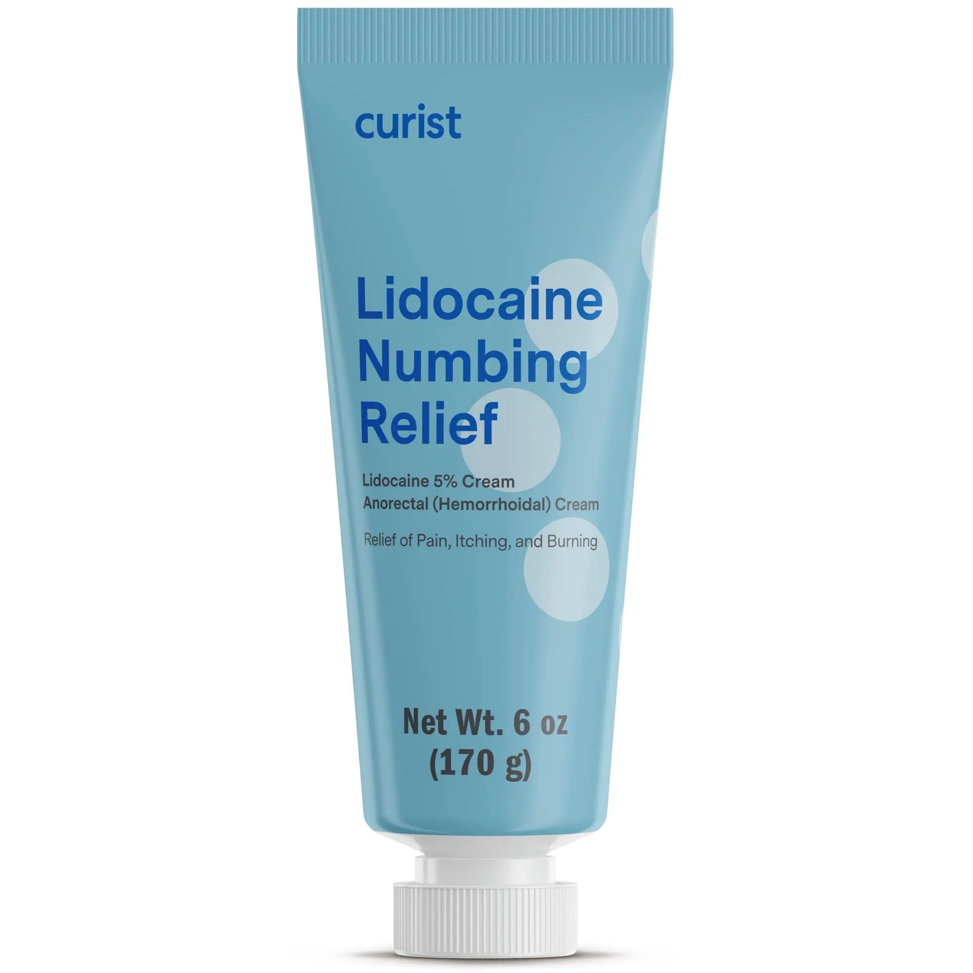Curist 5% Lidocaine Numbing Cream - 6 oz (170 g) XL Tube - Soothing Numbing Cream for Temporary Discomfort, Itching, and Burning from Hemorrhoids Lidocaine 5% (1 Pack - 6 oz Tube) Curist uk supplements