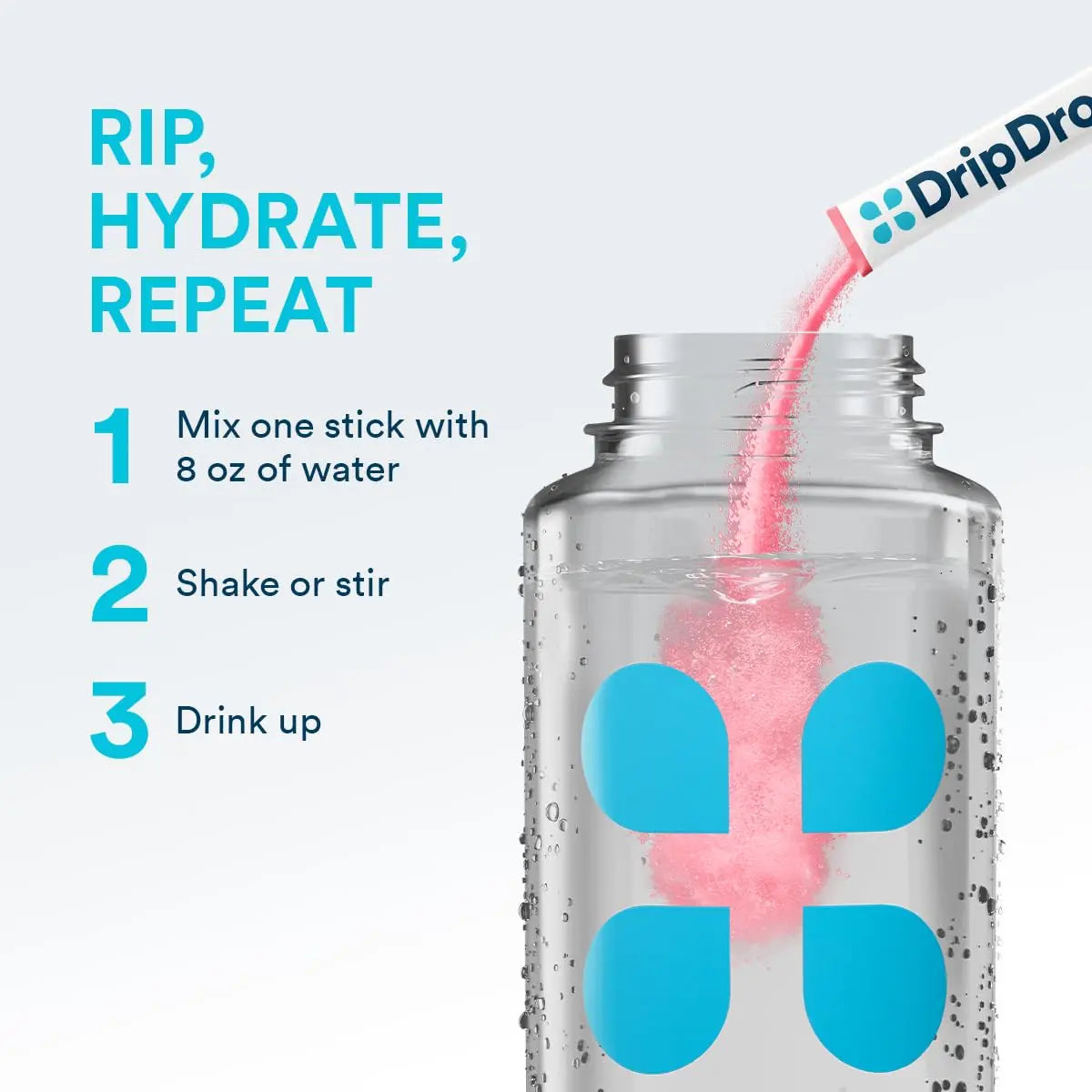 DripDrop Sugar Free Hydration Packets - Zero Classic Variety Pack - Single Serve Electrolytes Powder Drink Mix - Lemon Lime, Watermelon, Peach, Passion Fruit DripDrop uk supplements
