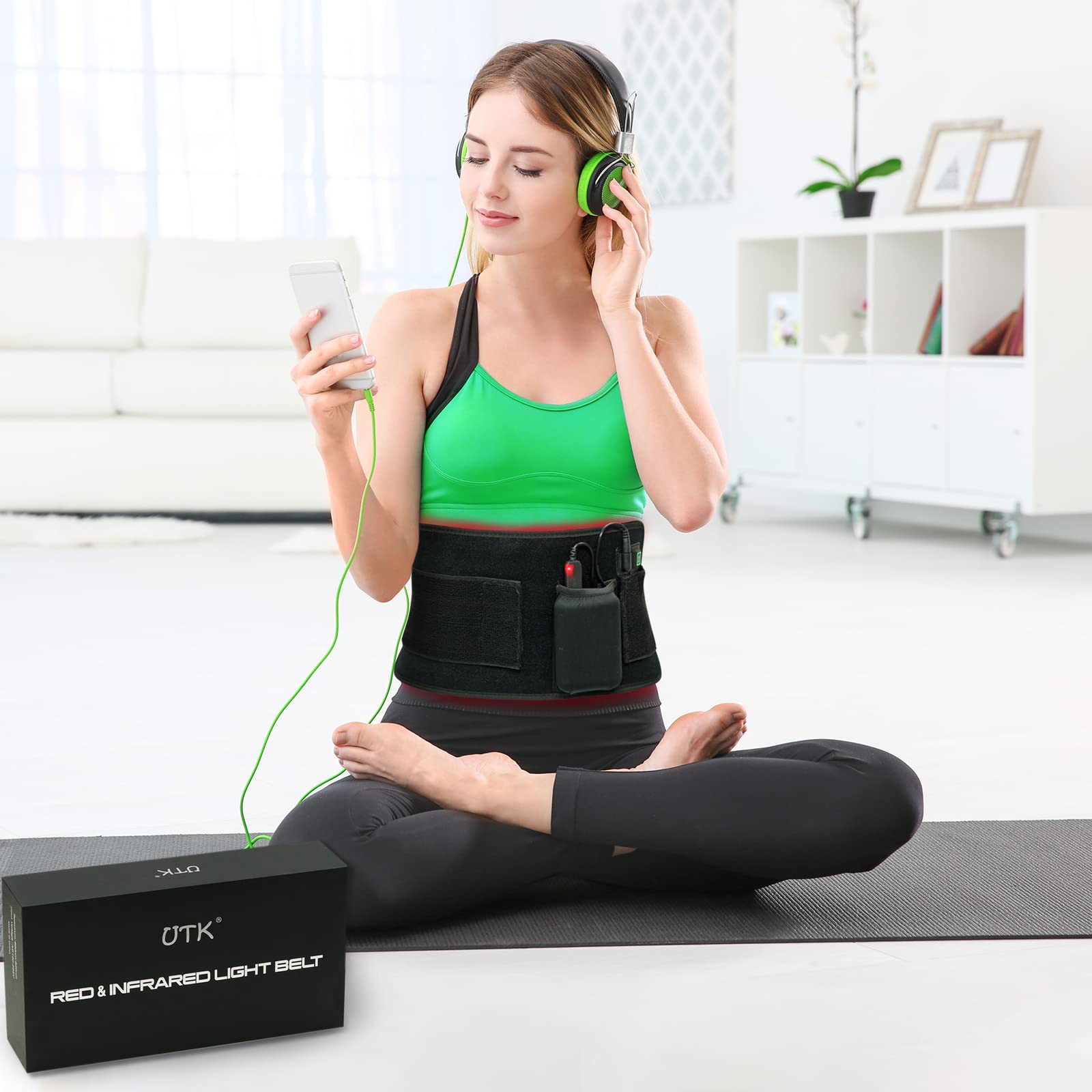 UTK Red Light Therapy Pad for Body Pain Relief, LED 660＆850nm Wearable Wrap Deep Therapy UTK uk supplements