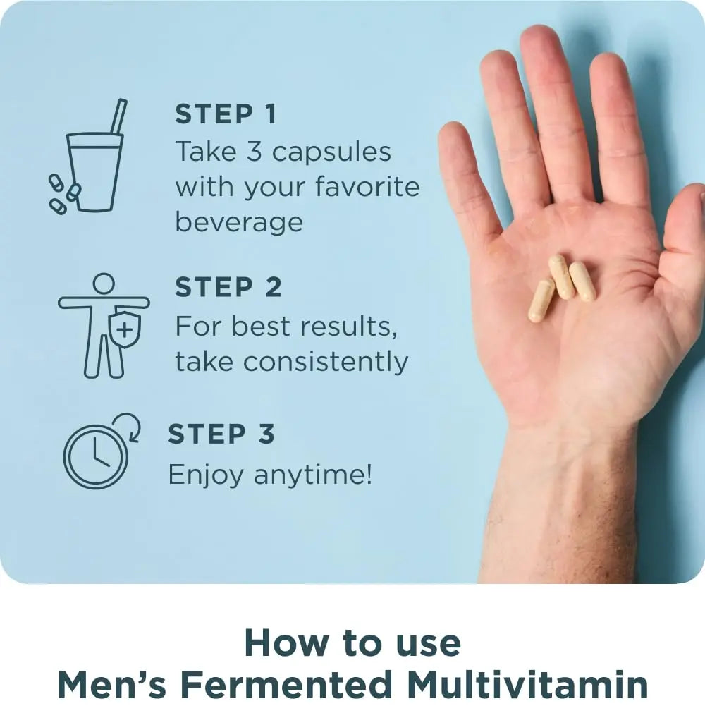 Ancient Nutrition Multivitamin for Men, Men's Fermented Multivitamin with Vitamin A, C, D, E, K, Zinc & Magnesium, Immune Support Ancient Nutrition uk supplements