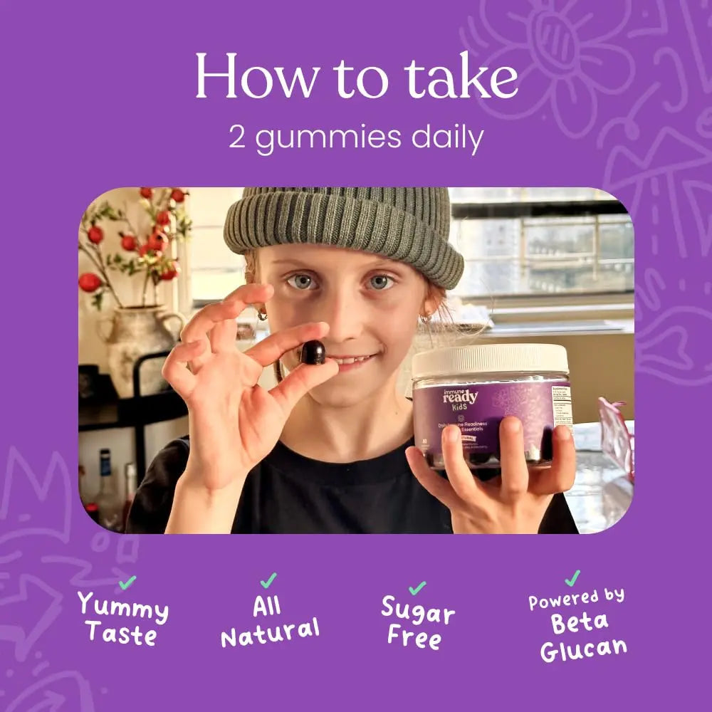 Immune Ready™ Kids Multivitamin Gummies – Mixed Berry Flavor – Sugar-Free Daily Kids Immune Support with Beta Glucan, Elderberry Immune Ready uk supplements