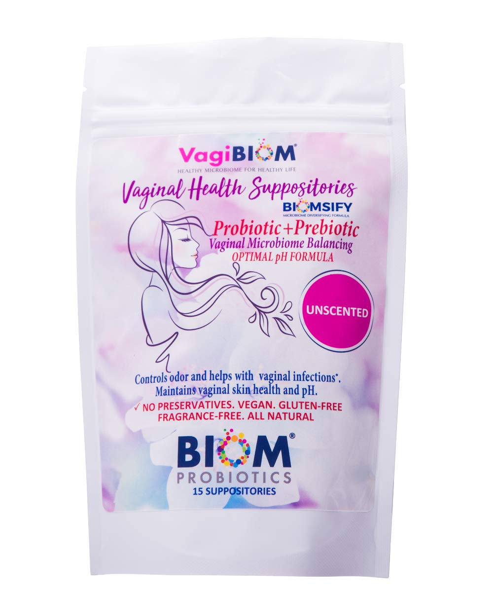 Biom Vaginal Probiotic Suppository: Natural Vaginal pH and Odor Control Regimen; Balance Biom Probiotics uk supplements