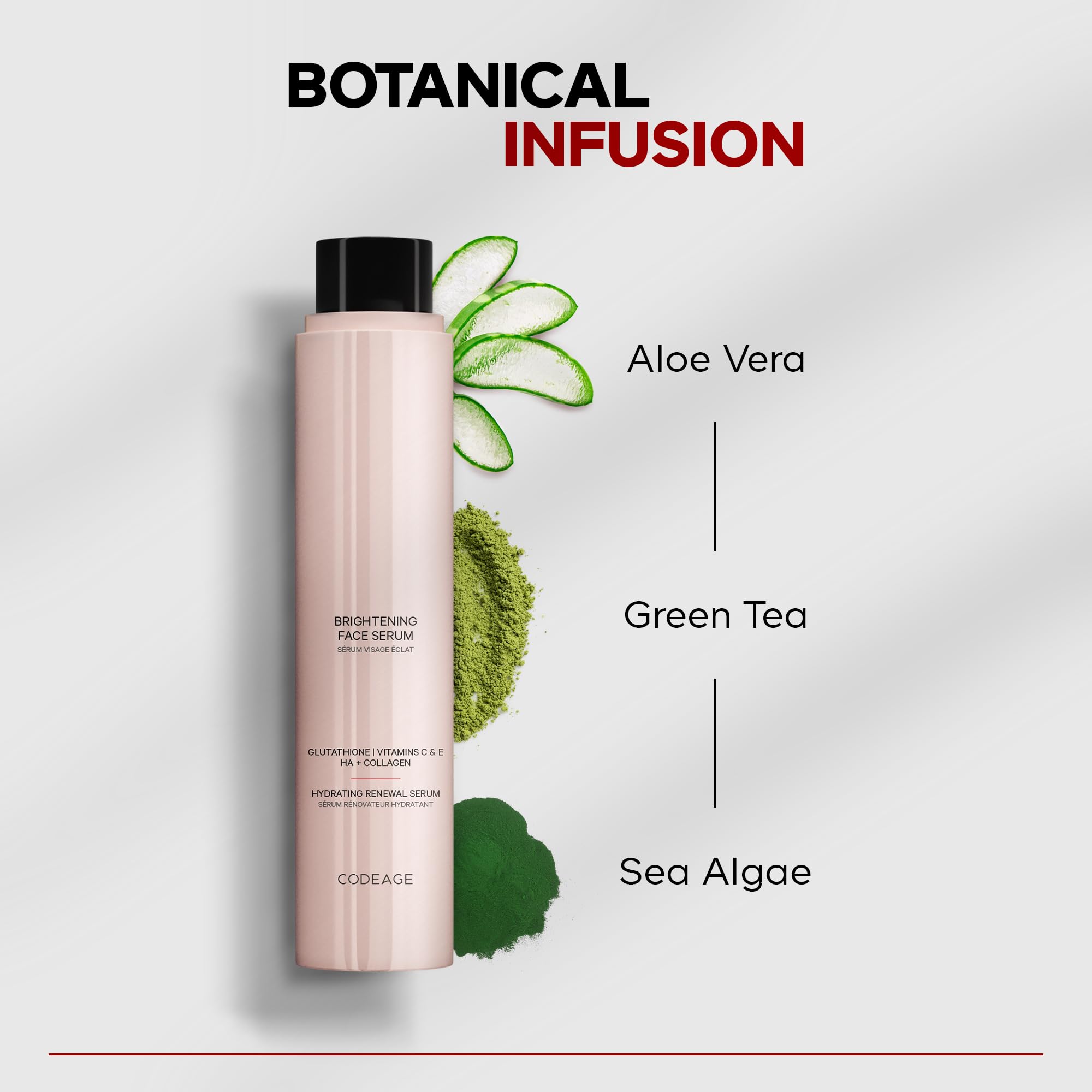 Maison Rouge Brightening Face Serum Refill by Codeage – Glutathione, Vitamin C, E, Hyaluronic Acid & Collagen – Radiance & Antioxidant Support – Paraben-Free – For All Skin Types – 1.7 fl oz Codeage uk supplements