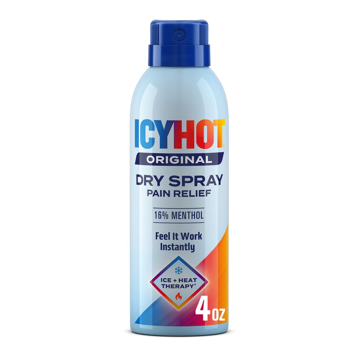 Icy Hot Original Pain Relief Dry Spray, Fast-Acting, Quick-Drying Pain Relief with Max Strength Menthol 16%, Ice and Heat Contrast Therapy for Backaches, Joints, Muscle Strains and Arthritis, 4 oz Icy Hot uk supplements