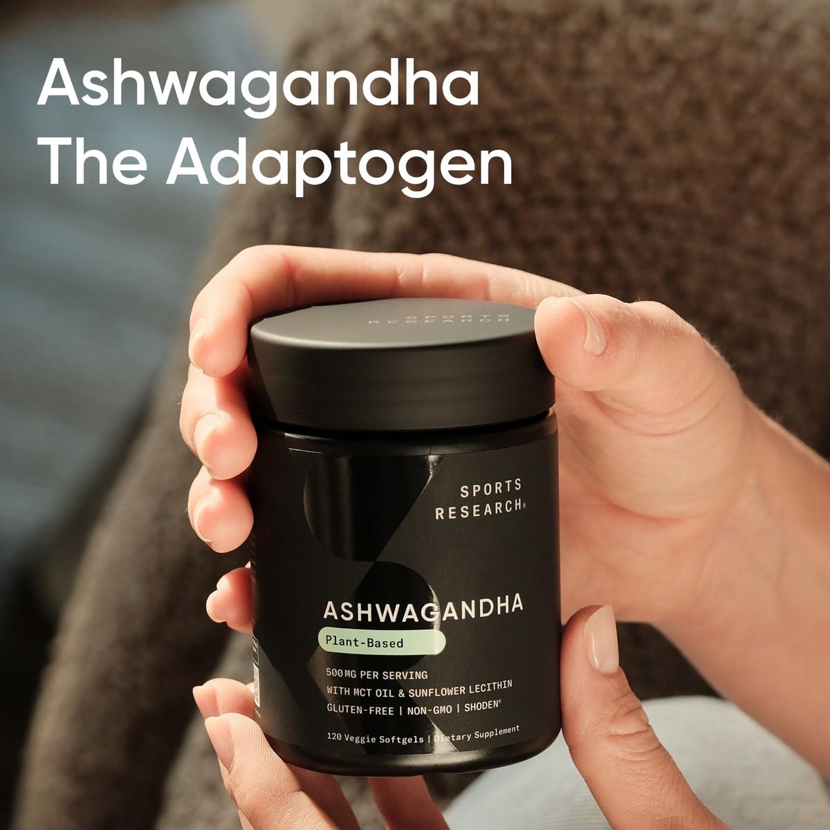 Sports Research® Ashwagandha Softgels with Coconut MCT Oil - Natural Adaptogen Made with Shoden® Ashwa for Relaxation, Calm & Sleep Support - Gluten Free & Vegan Friendly - 60 Count Sports Research uk supplements