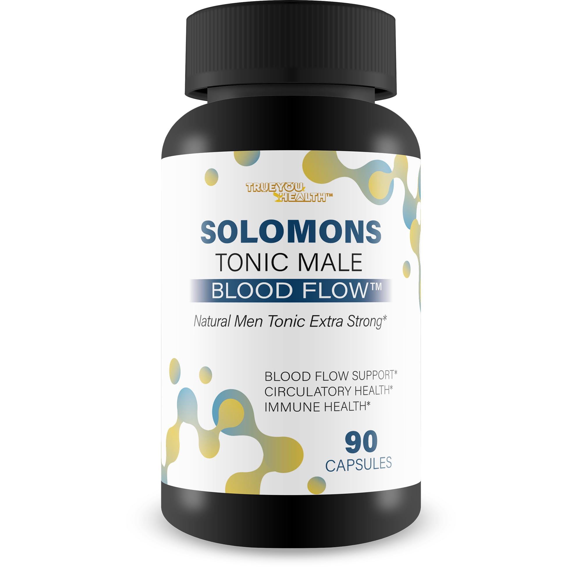 Solomons Tonic - Our Best Mens Blood Flow Supplement - Good Blood Flow Support - Male Blood Flow Capsules - Max Blood Flow Pills - Blood Circulation Supplements for Men - Male Blood Circulation Pills True You Health uk supplements