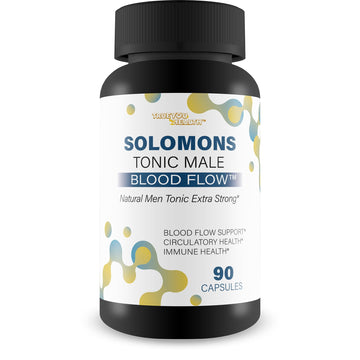 Solomons Tonic - Our Best Mens Blood Flow Supplement - Good Blood Flow Support - Male Blood Flow Capsules - Max Blood Flow Pills - Blood Circulation Supplements for Men - Male Blood Circulation Pills True You Health uk supplements