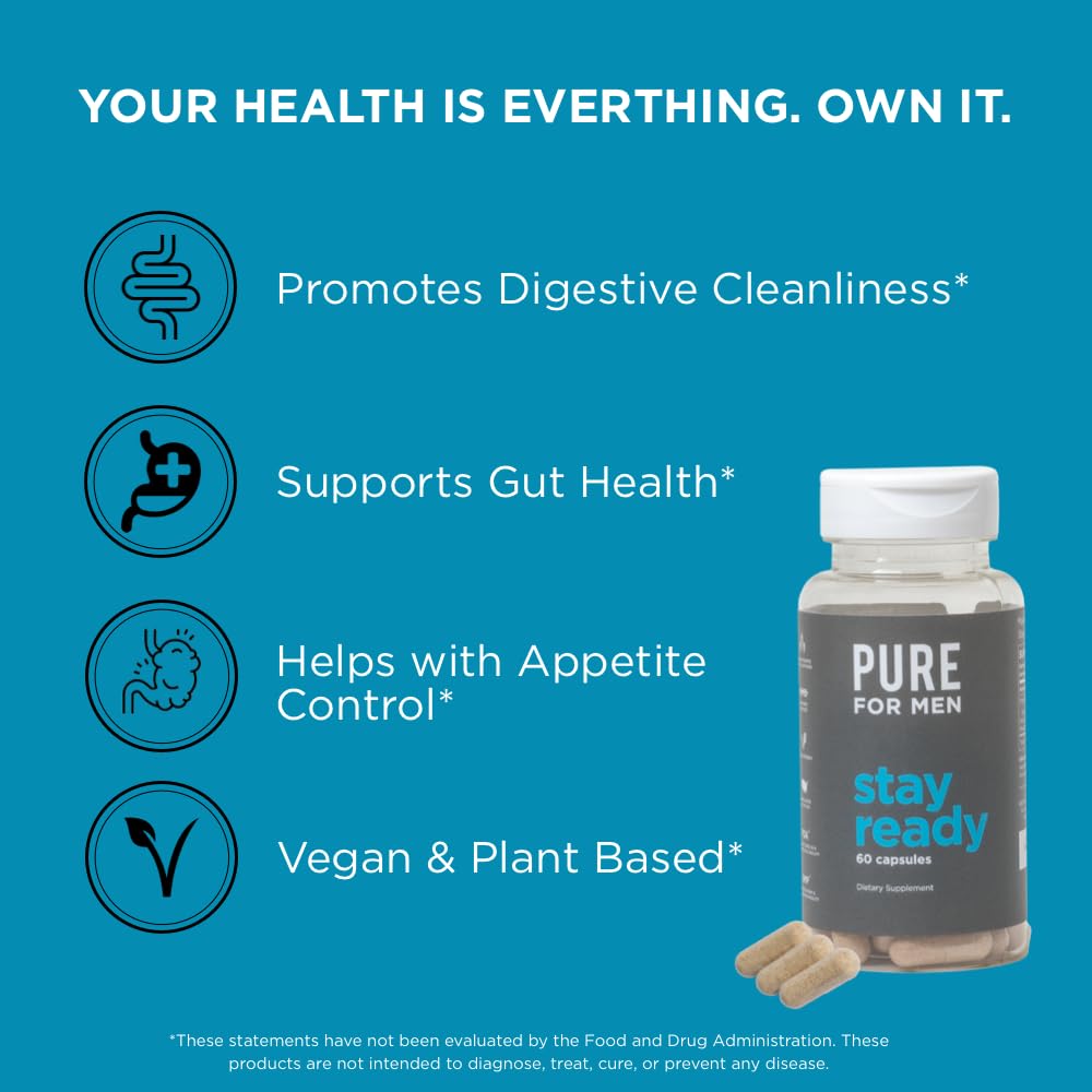 Pure for Men Original Cleanliness Stay Ready Fiber Supplement | Helps Promote Pure for Men uk supplements