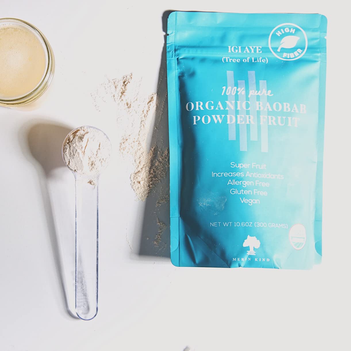 MERIN KIND Organic Baobab Powder - Prebiotic Fiber Supplement MERIN KIND uk supplements