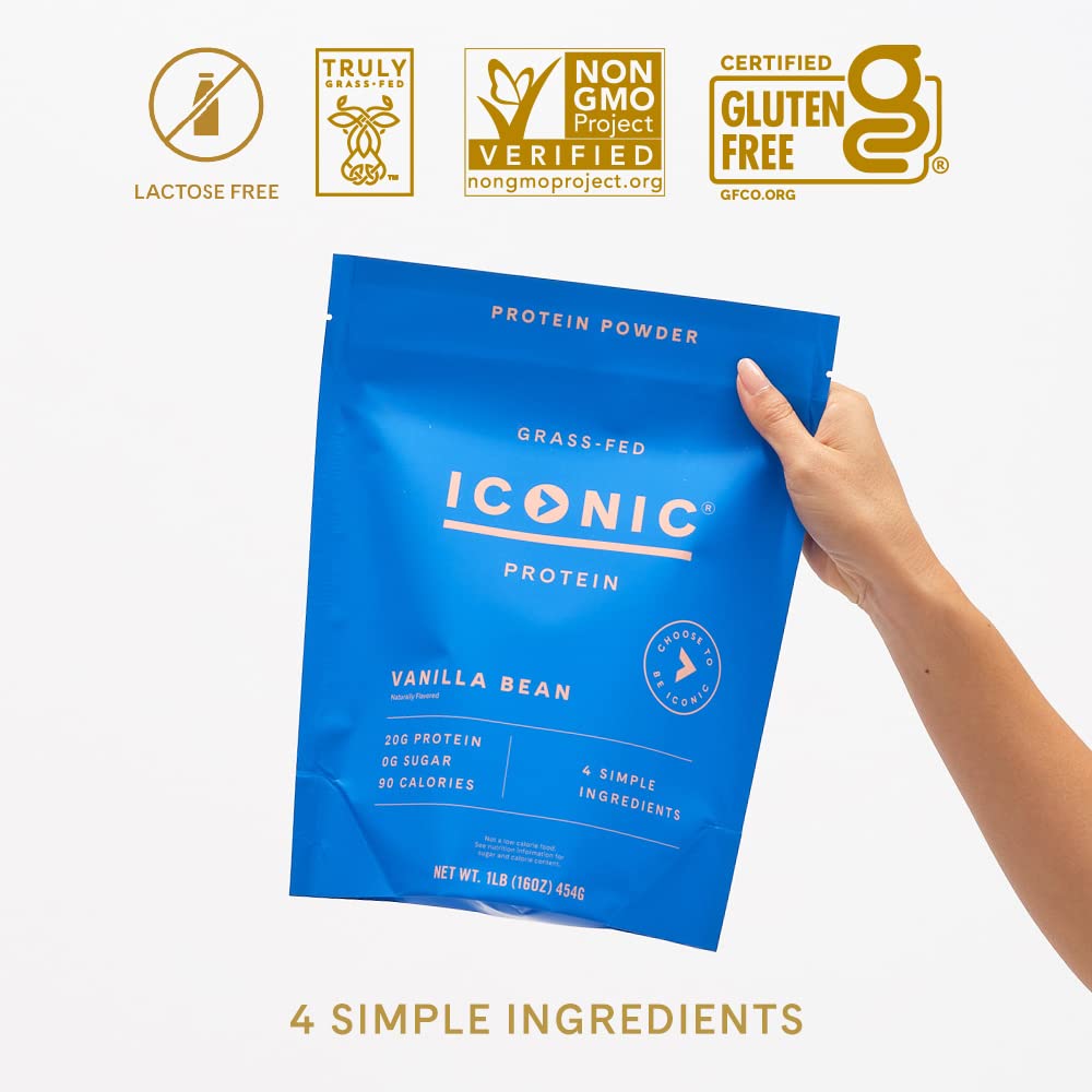 ICONIC Protein Powder, Vanilla Bean - Sugar Free, Low Carb Protein Powder - Lactose Free ICONIC uk supplements