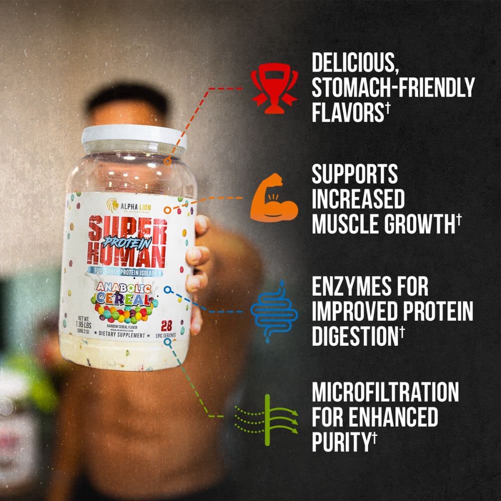 ALPHA LION Superhuman Whey Protein Powder, Great Tasting Pure Whey Protein Isolate ALPHA LION uk supplements