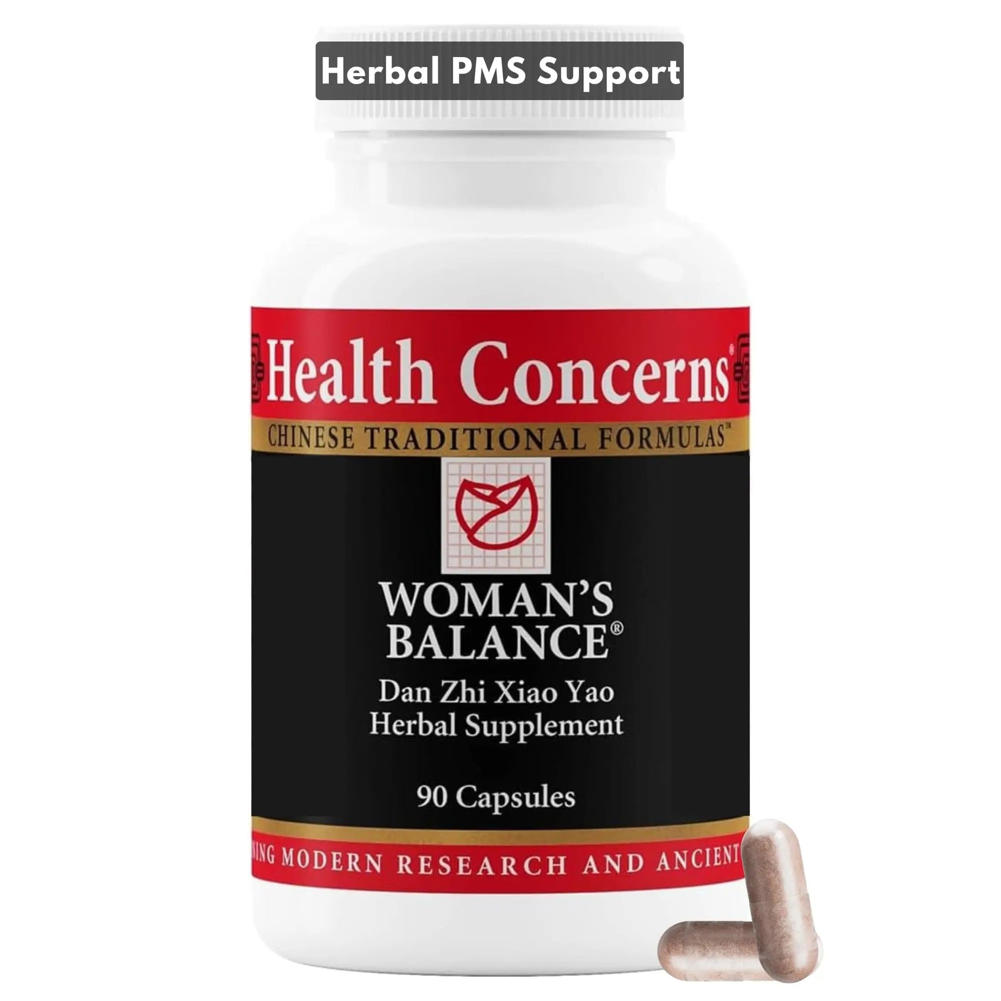 Health Concerns Woman's Balance – Herbal PMS Support Supplement for Women – Menstrual Cycle & Menopause Relief – Chinese Herbal Formula – Mood Support & Hormonal Balance – 90 Capsules Health Concerns uk supplements