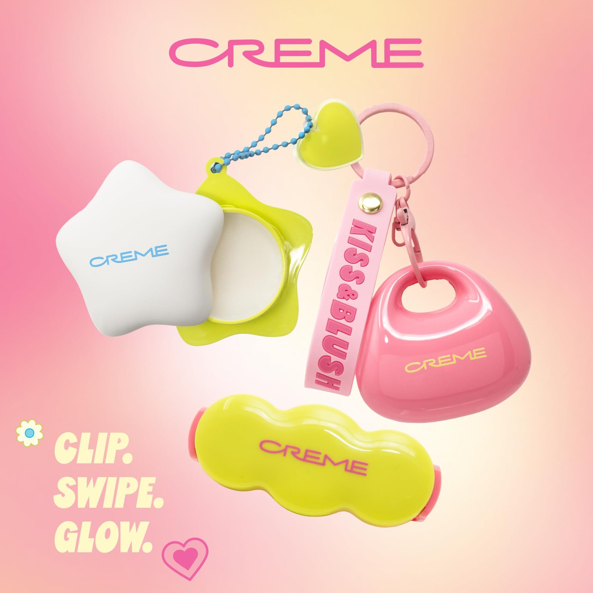 The Crème Shop Kiss & Blush Tinted Lip Balm & Blush, Korean Makeup for Lips & Cheeks, Cute Charm Key Chain, Hydrating, Long Lasting Tint, Aloe, Squalane (Cherry Squeeze) The Crème Shop uk supplements