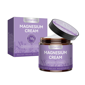 Doracome Magnesium Moisturizing Cream for Muscle Relief, Sleep Support and Stress Relief, Fast-Absorbing Formula,Skin Friendly,Lightly Scented Doracome uk supplements