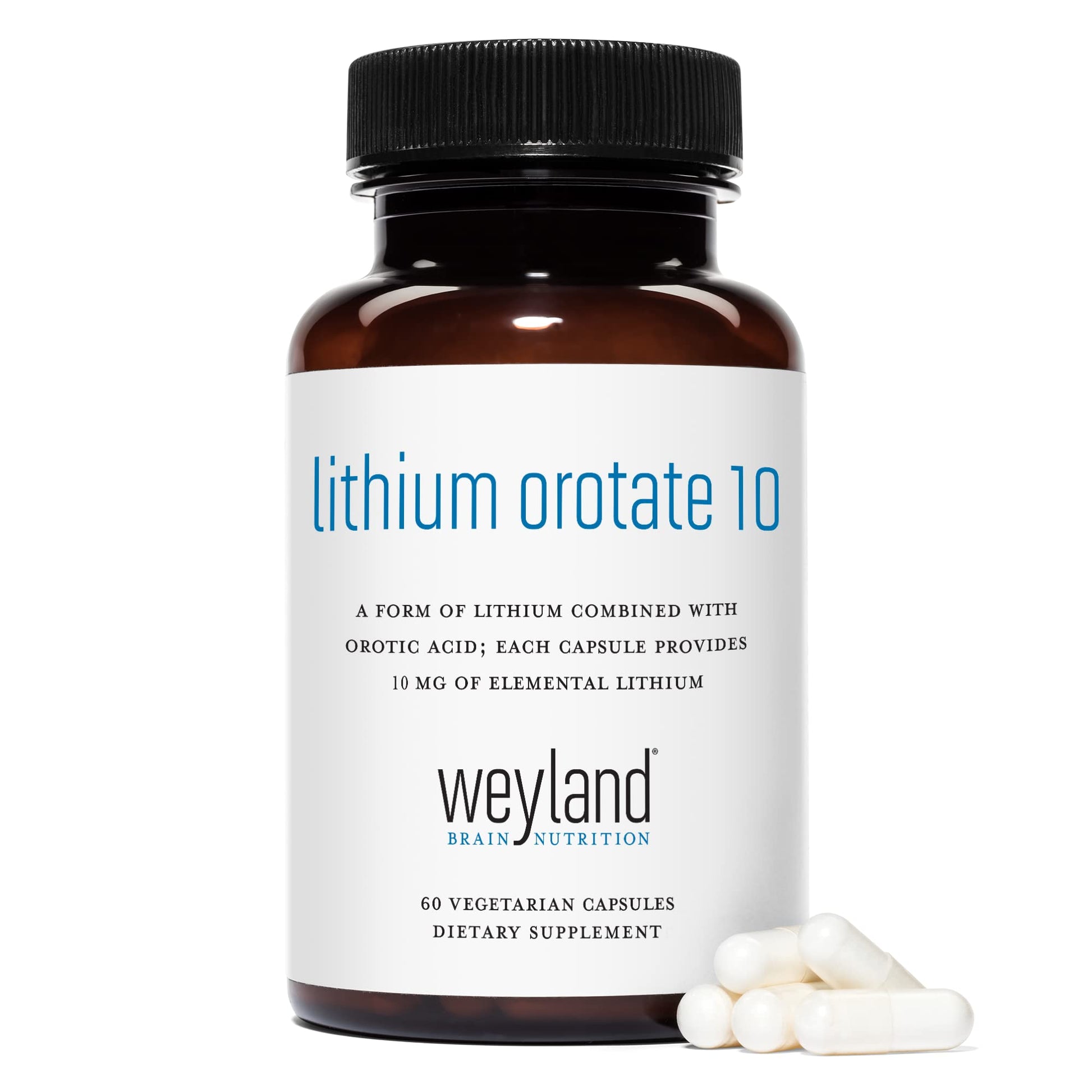 Weyland Brain Nutrition: Lithium Orotate 10mg (1 Bottle), 60 Vegetarian Weyland Brain Nutrition uk supplements