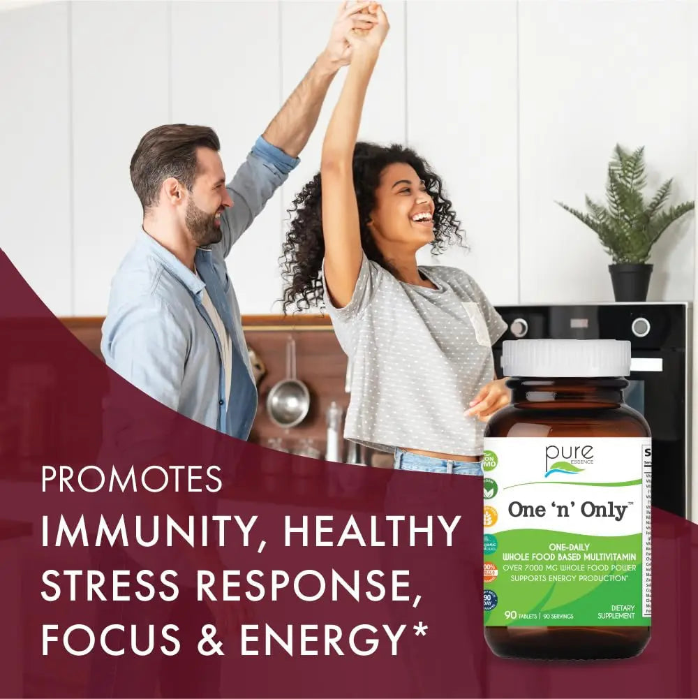 One n Only Whole Food Multivitamin by Pure Essence - Super Energetic Once a Day with Superfoods, Minerals, Enzymes PURE ESSENCE LABS uk supplements